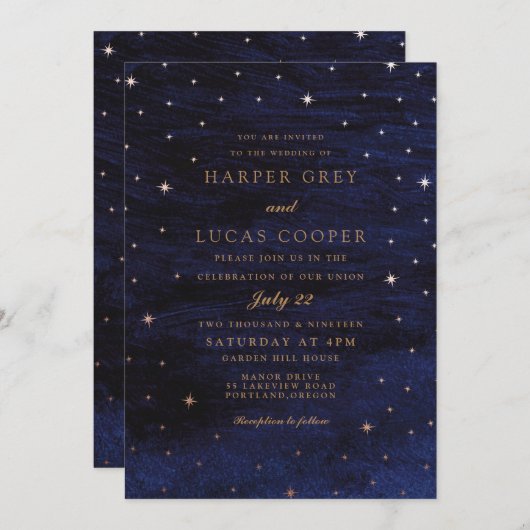 宇宙 招待状 (正面/裏面)