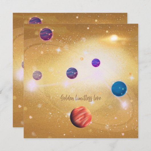 宇宙 招待状 (正面/裏面)