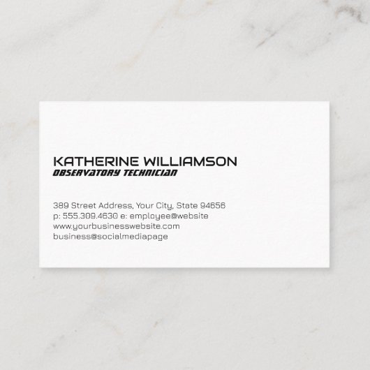 宇宙 | 星の距離 名刺 (裏面)