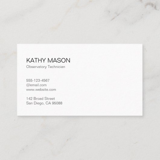 宇宙 | 星 | ロケット電球 名刺 (裏面)