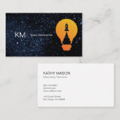 宇宙 | 星 | ロケット電球 名刺 (正面/裏面)