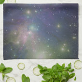 宇宙、星、銀河系および星雲 キッチンタオル (折り畳み)