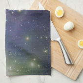 宇宙、星、銀河系および星雲 キッチンタオル (四つ折り)