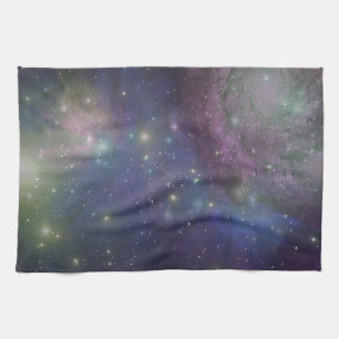 宇宙、星、銀河系および星雲 キッチンタオル