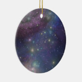 宇宙、星、銀河系および星雲 セラミックオーナメント (右)