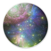 宇宙、星、銀河系および星雲 セラミックノブ (正面)