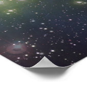 宇宙、星、銀河系、星雲 ポスター (角)