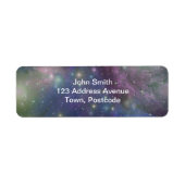 宇宙、星、銀河系、星雲 ラベル (正面)