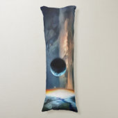 宇宙、月と地球 ボディピロー (正面縦)