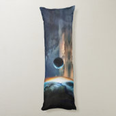 宇宙、月と地球 ボディピロー (裏面 (縦))