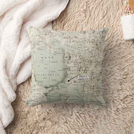 宇宙: 月MAP 1972年 クッション (ブランケット)