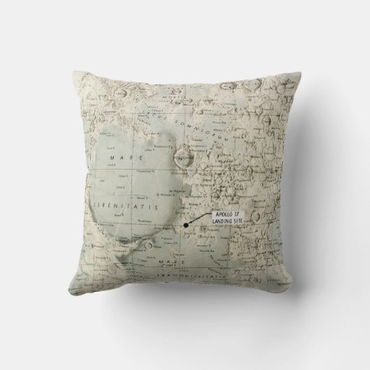宇宙: 月MAP 1972年 クッション (裏面)