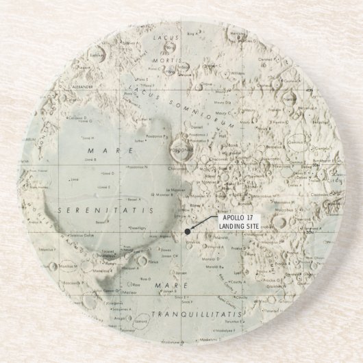 宇宙: 月MAP 1972年 コースター (正面)