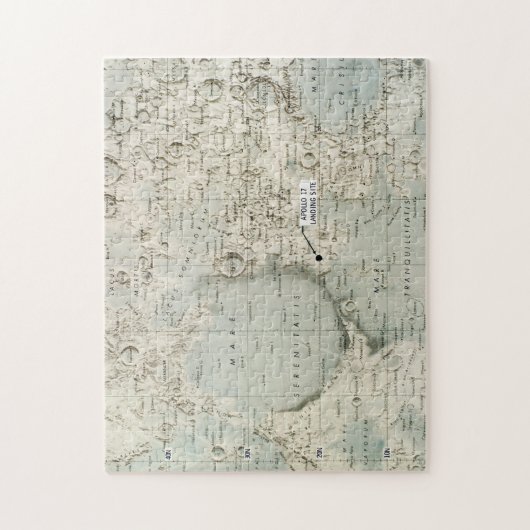 宇宙: 月MAP 1972年 ジグソーパズル (縦)