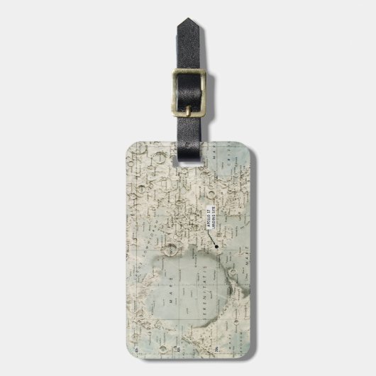 宇宙: 月MAP 1972年 ラゲッジタグ (正面縦)