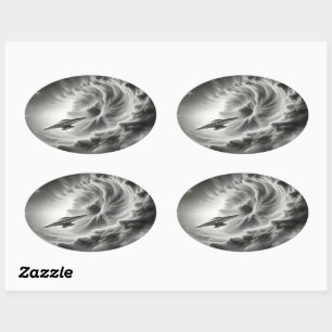 宇宙 楕円形シール