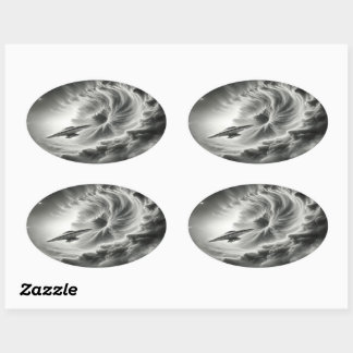 宇宙 楕円形シール