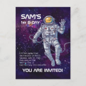 宇宙 |水彩スター&銀河系 インビテーションポストカード (正面)