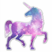 宇宙，水色，銀河系，ユニコーン，宇宙ユニコーン シール (正面)