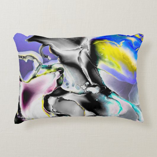 宇宙。白い光沢の背景煙石板写真 アクセントクッション (正面)