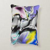 宇宙。白い光沢の背景煙石板写真 アクセントクッション (裏面(縦))