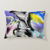 宇宙。白い光沢の背景煙石板写真 アクセントクッション (裏面)