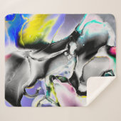 宇宙。白い光沢の背景煙石板写真 シェルパブランケット (正面(横))