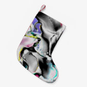 宇宙。白い光沢の背景煙石板写真 スモールクリスマスストッキング (正面 (吊り時))