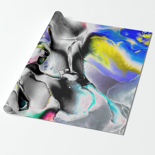 宇宙。白い光沢の背景煙石板写真 ラッピングペーパー (アンロールド)