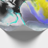 宇宙。白い光沢の背景煙石板写真 ラッピングペーパー (角)