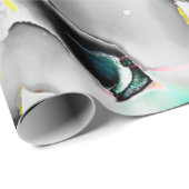 宇宙。白い光沢の背景煙石板写真 ラッピングペーパー (ロールコーナー)