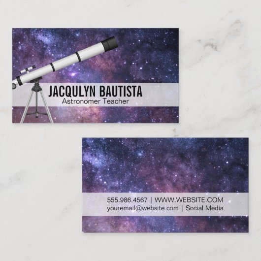 宇宙 | 科学望遠鏡 名刺 (正面/裏面)