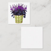 宇宙：観葉植物と花の美しい スクエア名刺 (正面/裏面)