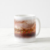 宇宙、詩、愛と白いセラミック コーヒーマグカップ (正面右)