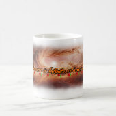 宇宙、詩、愛と白いセラミック コーヒーマグカップ (中央)