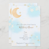 宇宙 赤ちゃん歓迎パーティー 招待状 (正面/裏面)