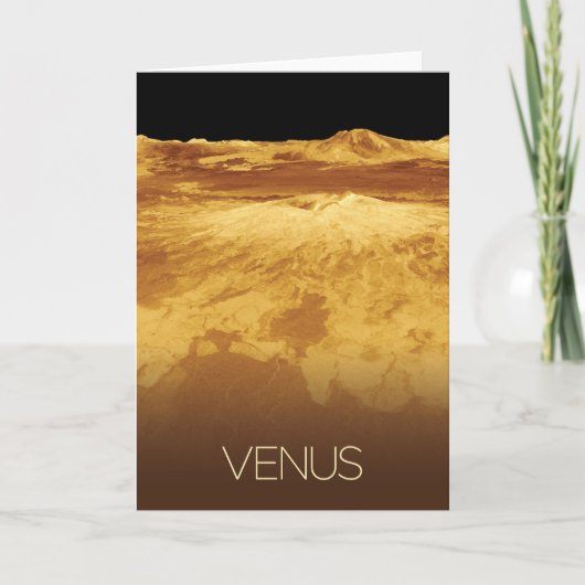 宇宙、銀河系、システ太陽のム、惑星ビーナス カード (正面)