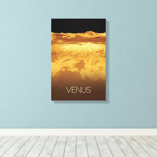 宇宙、銀河系、システ太陽のム、惑星ビーナス キャンバスプリント (インサイチュ (ウッドフロア))
