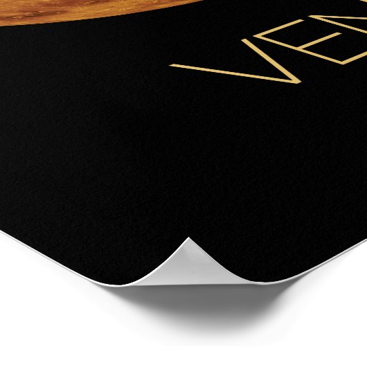 宇宙、銀河系、システ太陽のム、惑星ビーナス ポスター (角)