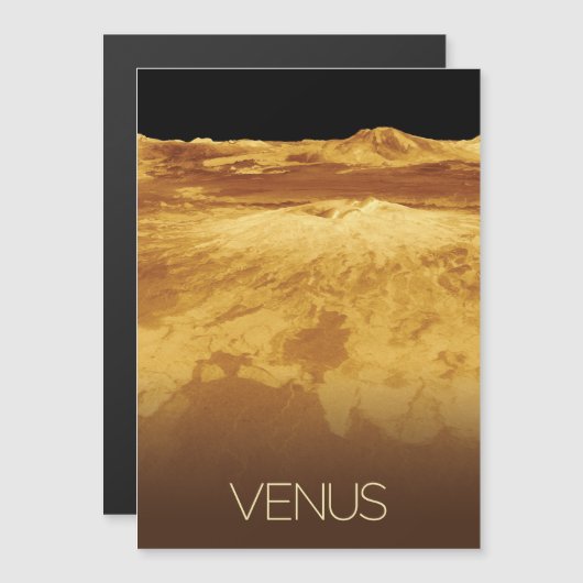 宇宙、銀河系、システ太陽のム、惑星ビーナス マグネット招待状 (正面/裏面)