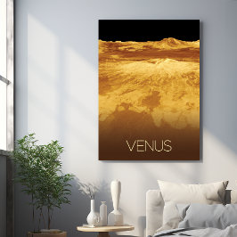 宇宙、銀河系、システ太陽のム、惑星ビーナス メタルプリント