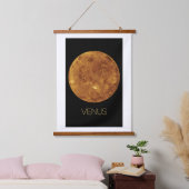 宇宙、銀河系、システ太陽のム、惑星ビーナス 吊り下げ型タペストリー (寝室)