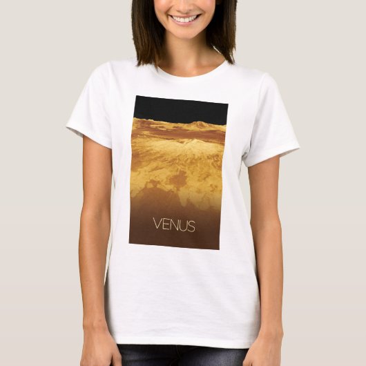 宇宙、銀河系、システ太陽のム、惑星ビーナス Tシャツ (正面)