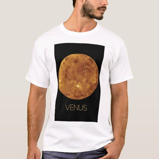 宇宙、銀河系、システ太陽のム、惑星ビーナス Tシャツ (正面)