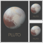 宇宙、銀河系、システ太陽のム、惑星冥王星 シール (正面)
