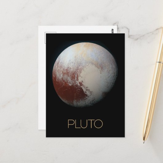 宇宙、銀河系、システ太陽のム、惑星冥王星 ポストカード (正面/裏面インサイチュ)
