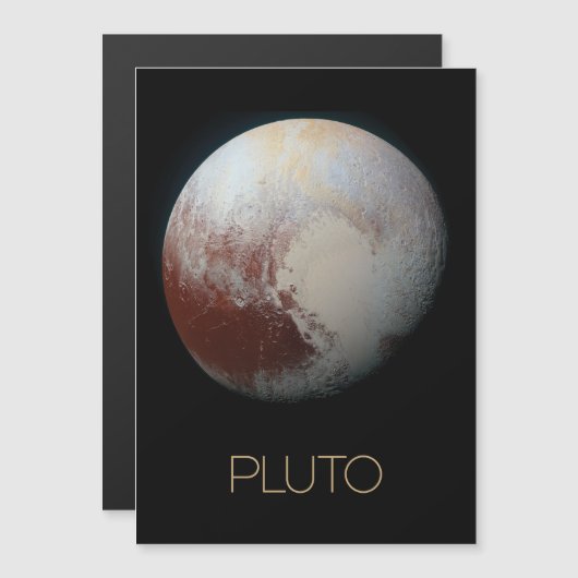 宇宙、銀河系、システ太陽のム、惑星冥王星 マグネット招待状 (正面/裏面)