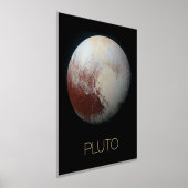 宇宙、銀河系、システ太陽のム、惑星冥王星 箔ポスター (レイダウン)