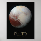 宇宙、銀河系、システ太陽のム、惑星冥王星 箔ポスター (正面)