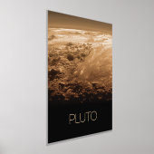 宇宙、銀河系、システ太陽のム、惑星冥王星 箔ポスター (レイダウン)